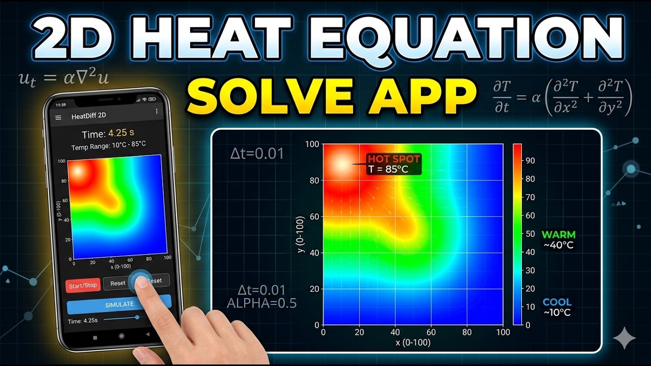 2D Heat Equation Solver APP || EEE 212 Matlab Project - YouTube