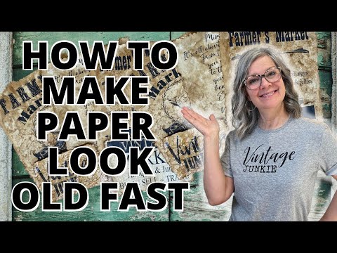 וִידֵאוֹ: איך מיישנים נייר באופן מלאכותי