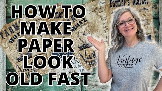 How To Make Paper Look Old In Seconds!