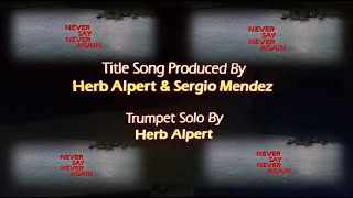 Herb Alpert 007 trumpet solo, Never Say Never Again