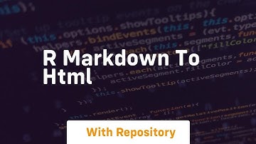 R markdown to html
