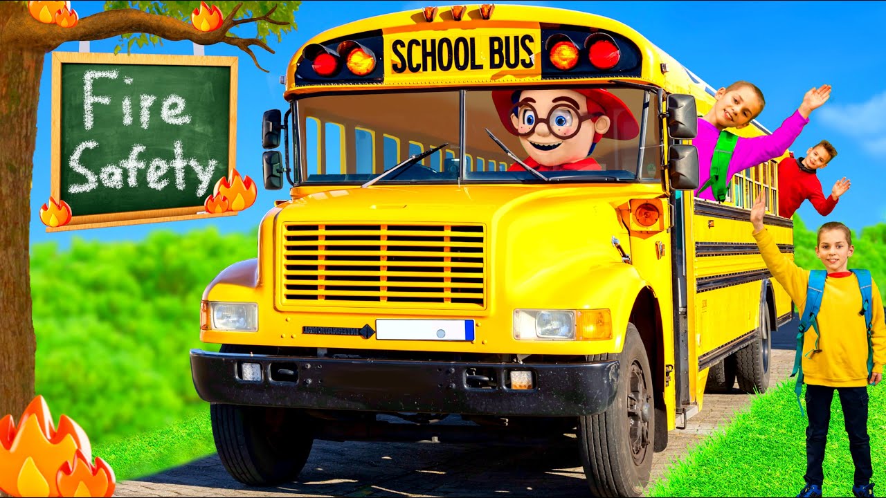 Kids Play with a Real School Bus