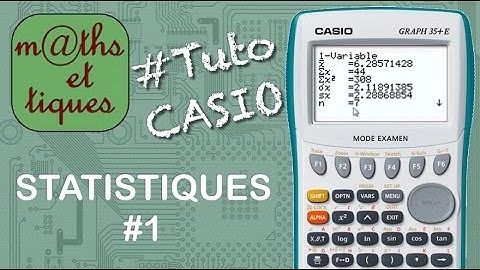 STAT : Afficher les caractéristiques statistiques (1) - Tutoriel CASIO