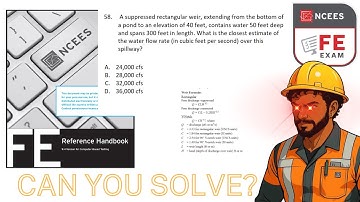 FE Exam Review 58: Calculate Suppressed Rectangular Weir Discharge #civilengineer #FECivil #usa