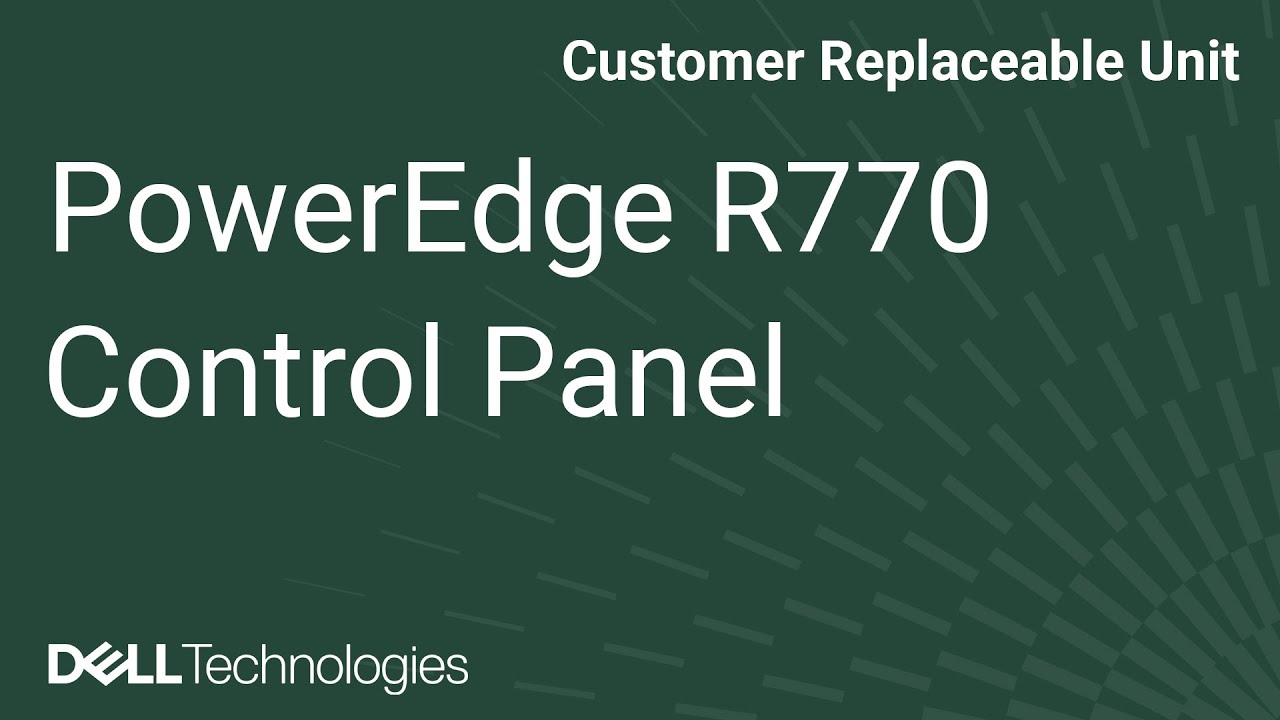How to replace the right control panel on a PowerEdge R770 - YouTube
