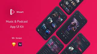 Moart - Music and Podcast App UI Kit | Themeforest Website Templates and Themes