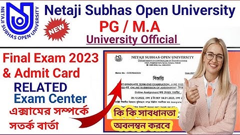 NSOU PG Final Exam Related Important Discussion 2023 | PG Final Exam 2023 Related Discussion