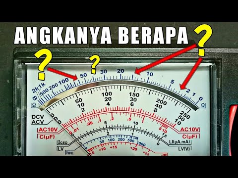 Cara membaca skala multimeter analog, angka berapa di setiap strip multitester skala ohm?