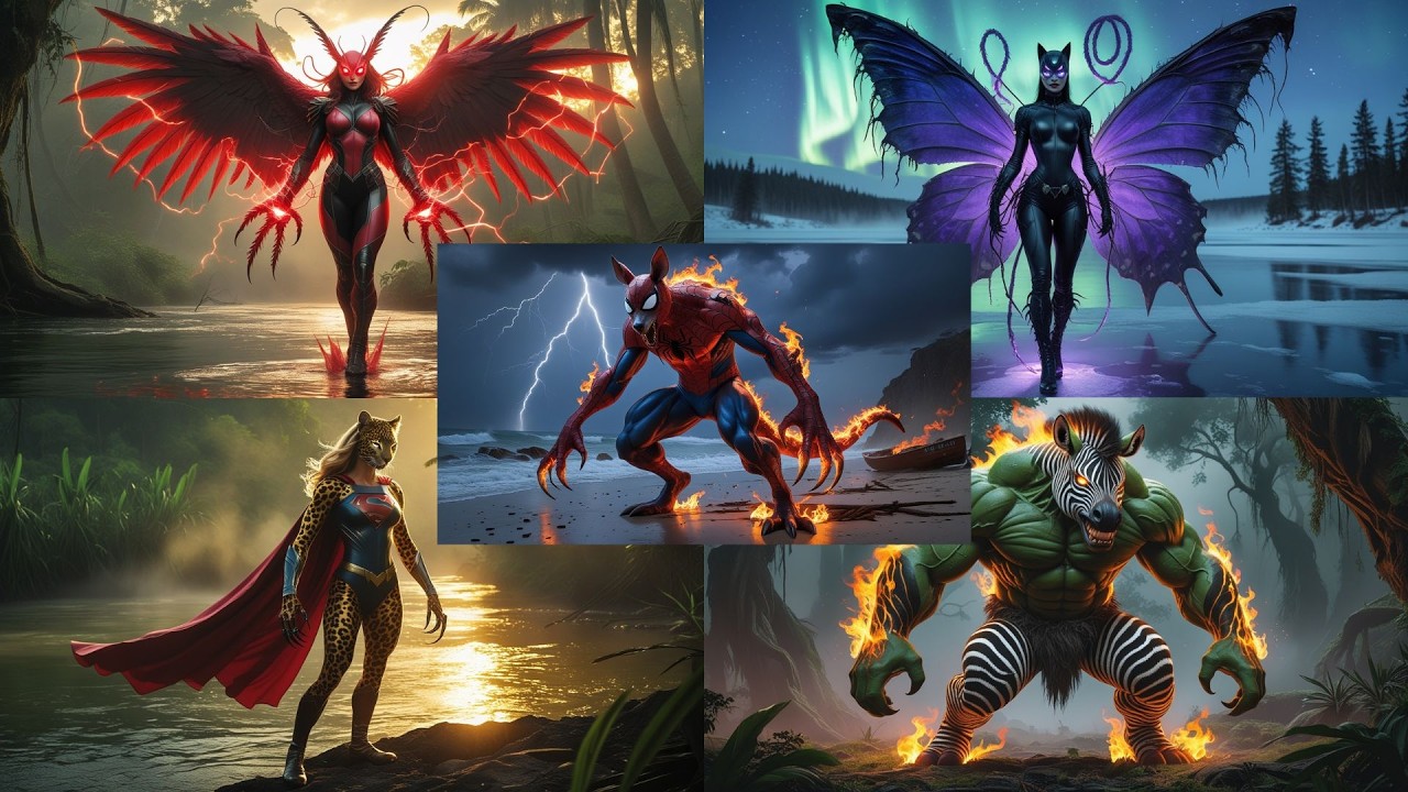 Incredible Animal Fusion Hybrids: Marvel Superheroes Hybrid with Other Animal Species! 