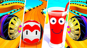 Going Balls vs Going Balls Super SR vs Juice Run vs Going Balls- Android, IOS gameplay