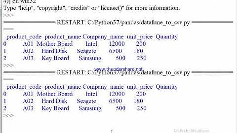 how to create csv by dataframe