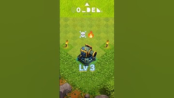 Upgrading cannon from (1➡️Max level)☠️🔥#clashofclans #coc #shorts#cannon#yeti#supercell #clashroyale