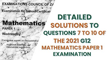 2021 G12  Mathematics P1 part 2