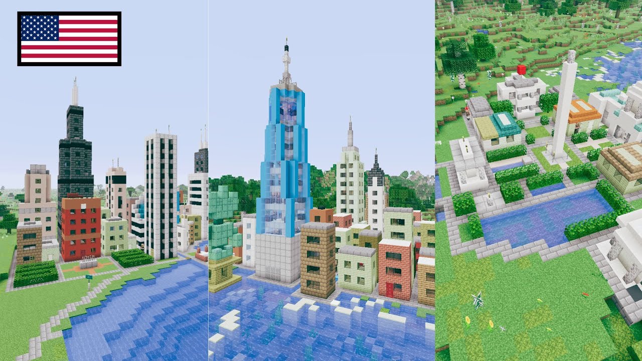 I Built America In Minecraft #1 - YouTube