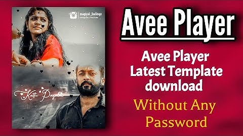 Avee Player Latest Template//avee player tutorial tamil