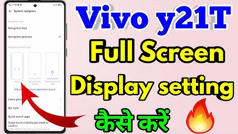 Vivo y21t Full Screen Settings | Vivo y21t Full Screen Display | Vivo y21t Me Full Screen Kaise Kare