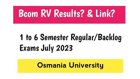 Bcom Revaluation Results Link?  | OU