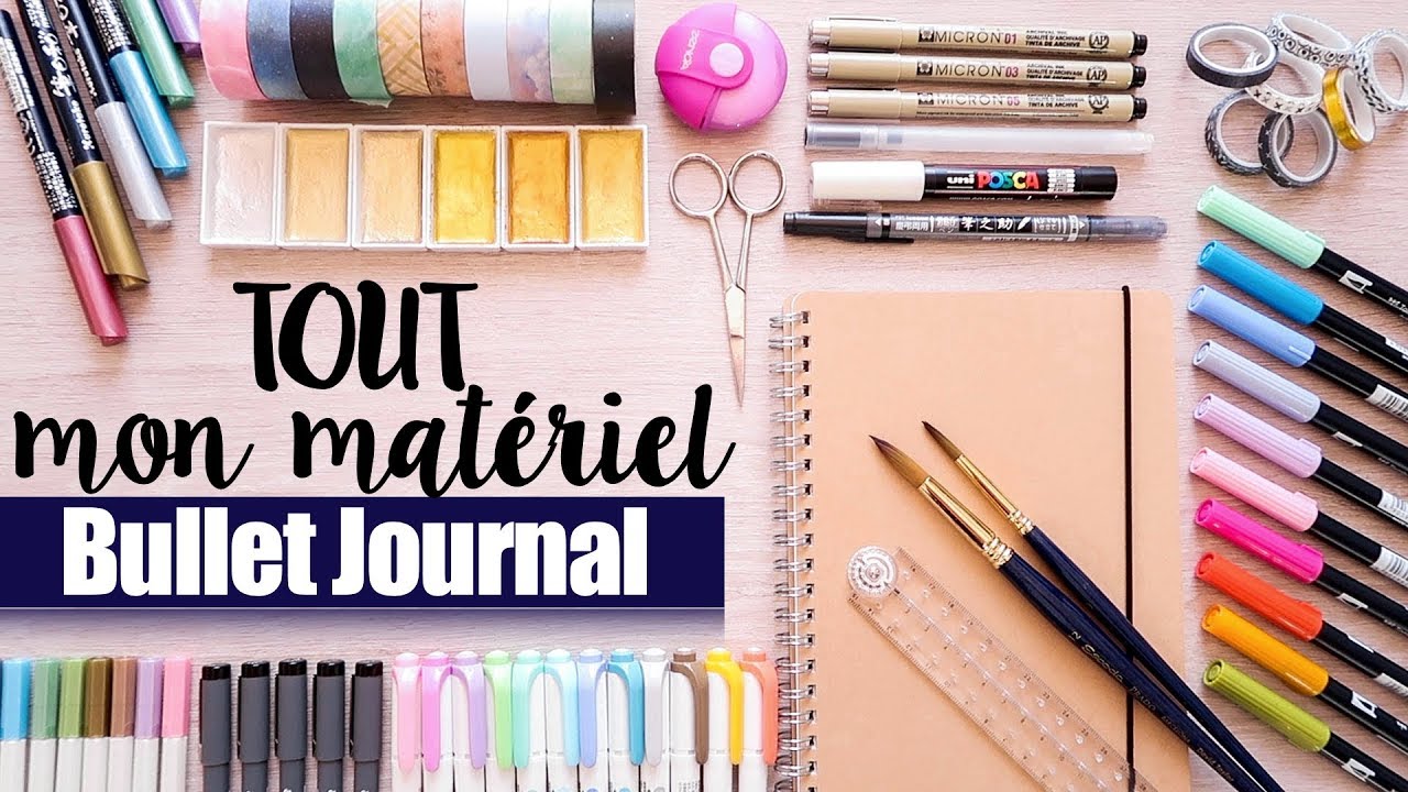 Tout mon matériel BULLET JOURNAL (swatches)