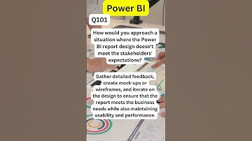Q101: scenario based Power BI Essential Interview Questions and Answers #powerbi #powerbiinterview