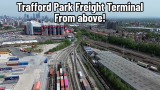 Trafford Park Freight Terminal from ABOVE! | Freightliner shunter VICKY ticking over!