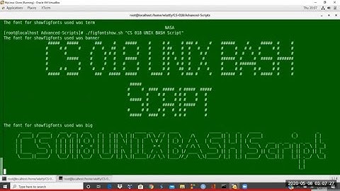 LINUX Shell Scripting Using figlet