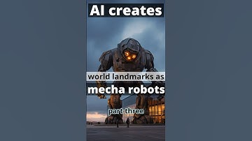 AI imagines tourist sights of each country as mecha robots (part 3) #shorts
