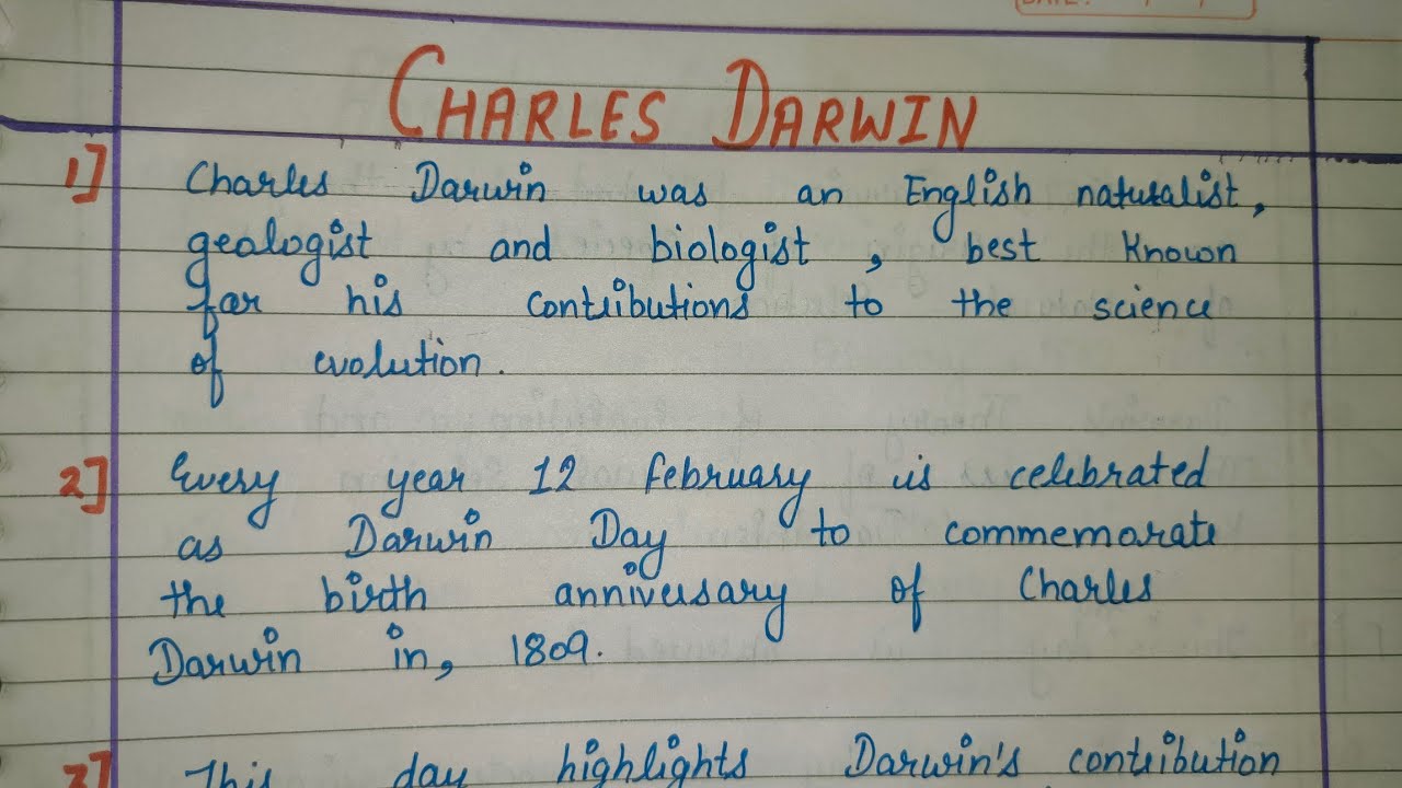 short essay on charles darwin