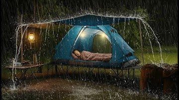 CRAZIEST STORM I EVER MET‼️CAMPING IN TORRENTIAL RAIN, WINDSTORM AND THUNDERSTORMN