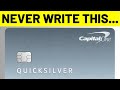 Never Write This On Capital One Credit Limit Increase Apps