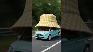 Car Wears a Giant Hat?! 😱👒🚗 This Is Too Funny to Miss!