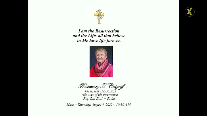 2022 08 04 Funeral Mass for Rosemary Cosgriff