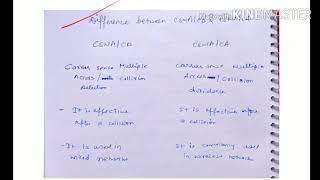 Difference between CSMA CD and CSMA CA - lecture 60/ computer network