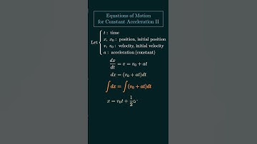 Equations of Motion for Constant Acceleration II