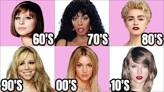 10 Most POPULAR Female Singers Of Each Decade!