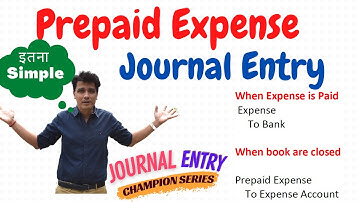 Prepaid Expense Journal Entry |#12 Journal Entries Accounting | Class 11 Accounts | Golden Rules