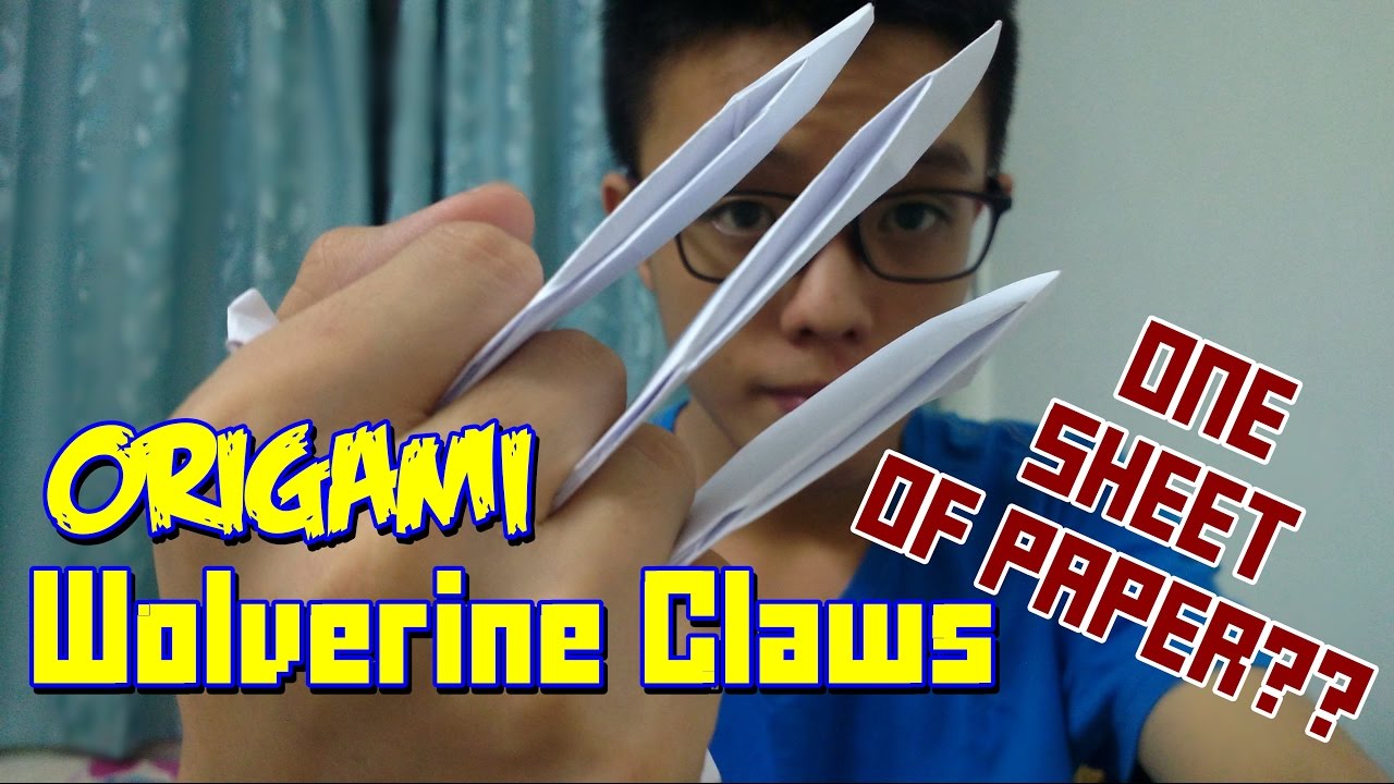 Origami Wolverine Claws Tutorial Easy How to Instructions YouTube