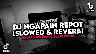 DJ NGAPAIN REPOT VIRAL TIKTOK TERBARU SOUND ( ScOtt Preset) MANGKANE🎧