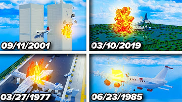 Every Passenger Plane Crash in LEGO