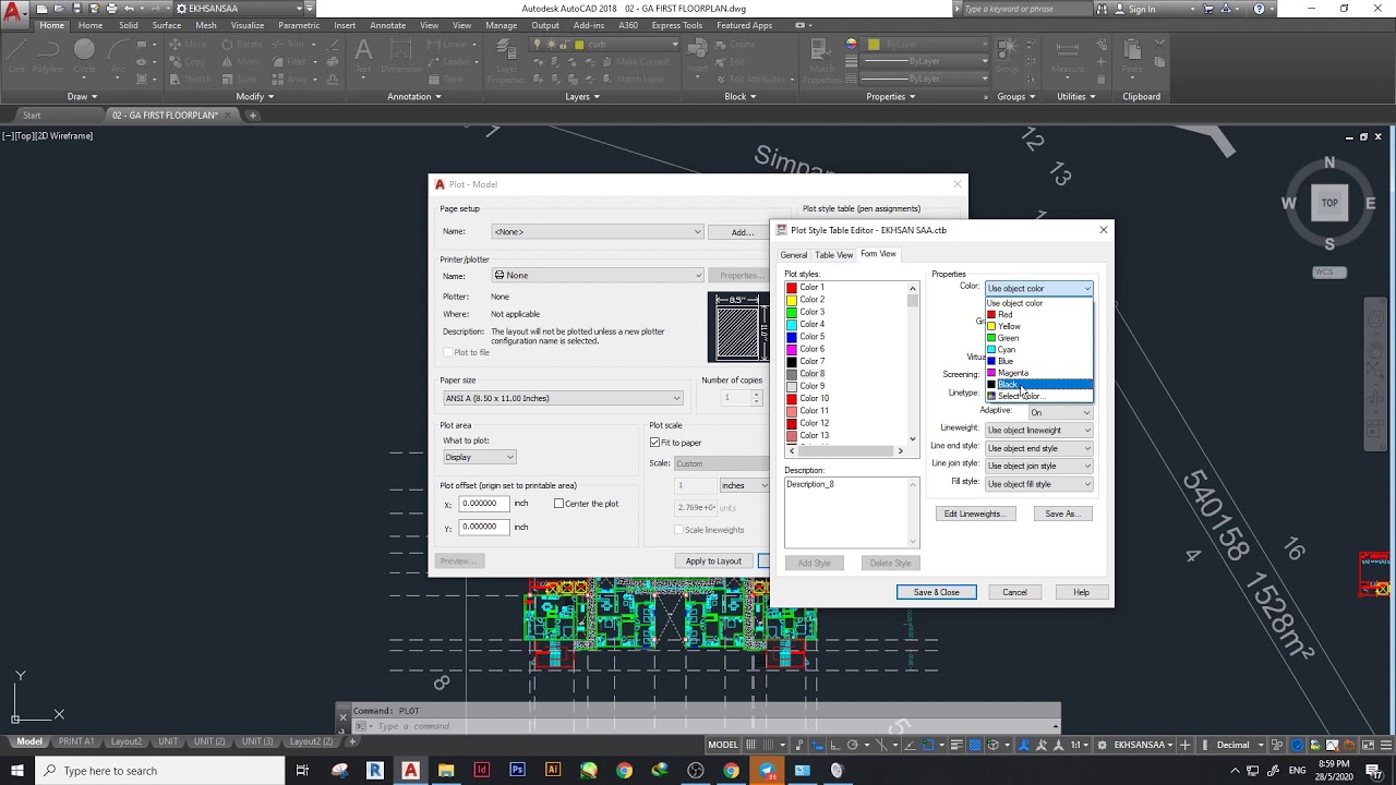 autocad add pen assignments