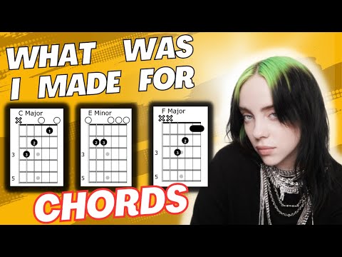 What Was I Made For Billie Eilish Chords Guitar Tutorial Billieeilish