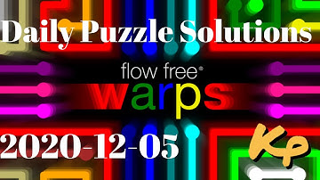 Flow Free Warps - Daily Puzzles - 2020-12-05 - December 5th 2020