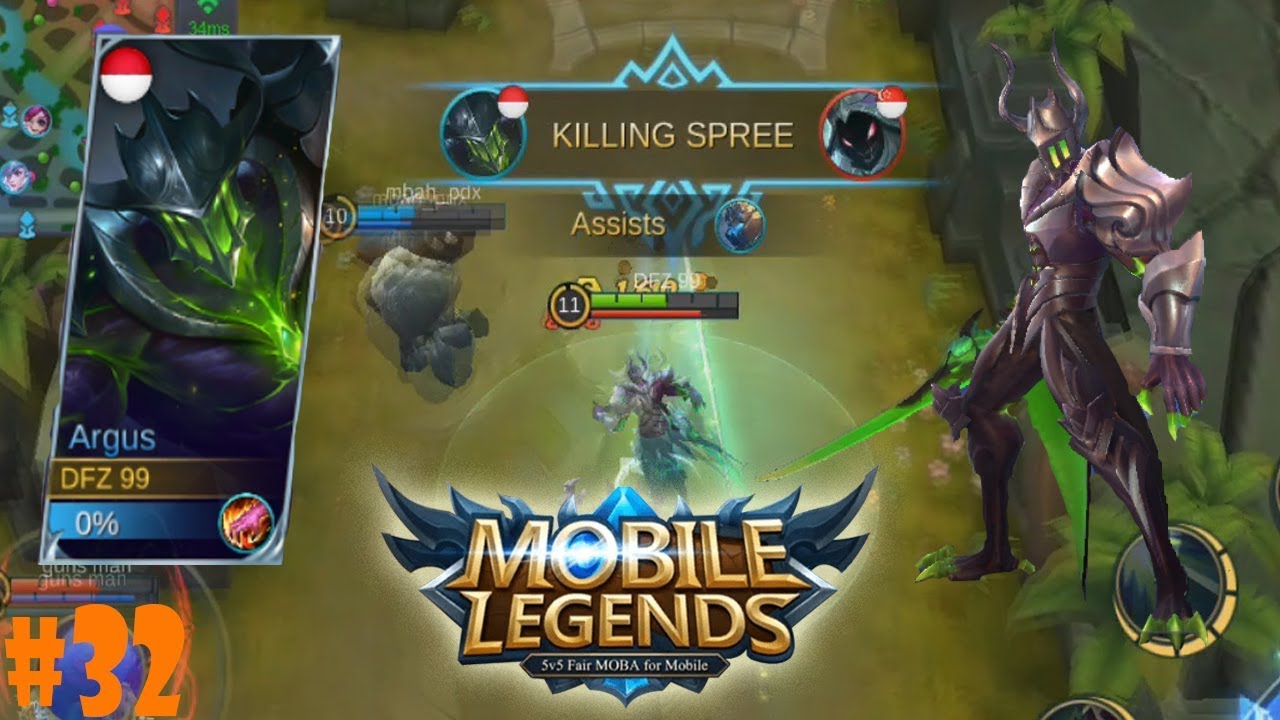 32 ARGUS KALAU EMOSI HABIS SUDAH MOBILE LEGEND INDONESIA YouTube