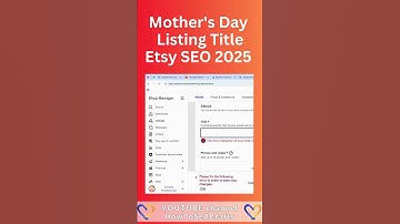 Use new Etsy SEO Tips Mother