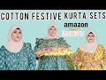 Affordable Amazon Cotton Festive Kurta Set Haul With Dupatta Fauzia Fashion Vlog Affordable Amazon Cotton Festive Kurta Set Haul With Dupatta Fauzia Fashion Vlog