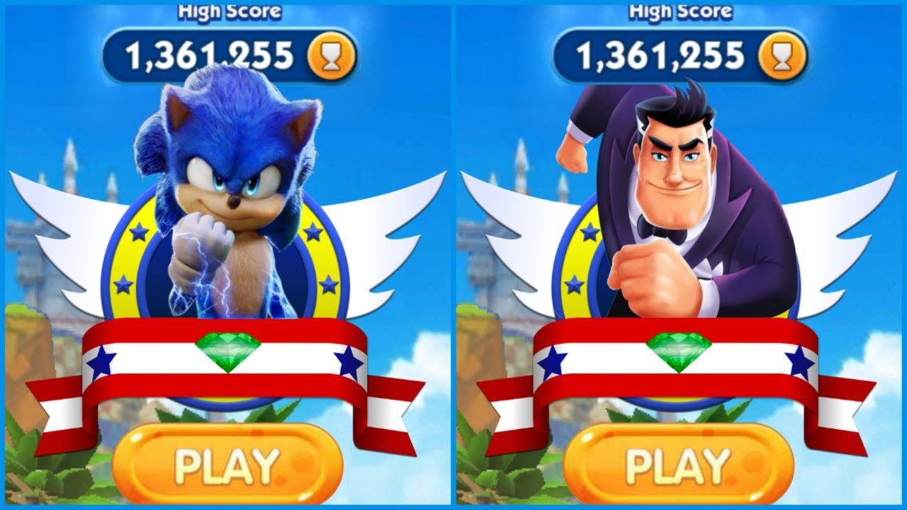 Sonic Dash VS Agent Dash  _ Movie Sonic vs All Bosses Zazz Eggman
