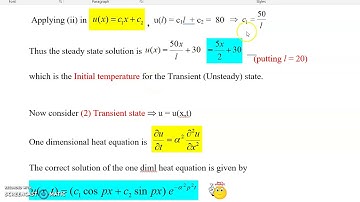 Soln of one diml heat eqn with Non zero boundary conditions