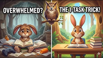The Distracted Rabbit & The Wise Owl | Best Moral Story for Kids about Focus