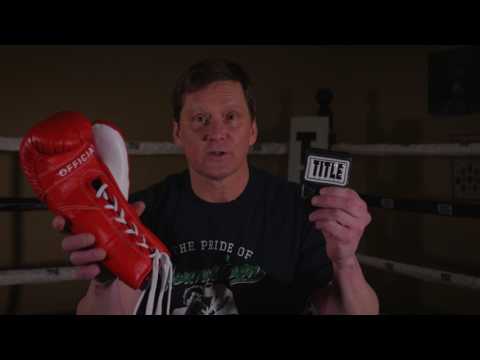 title boxing gloves lace up