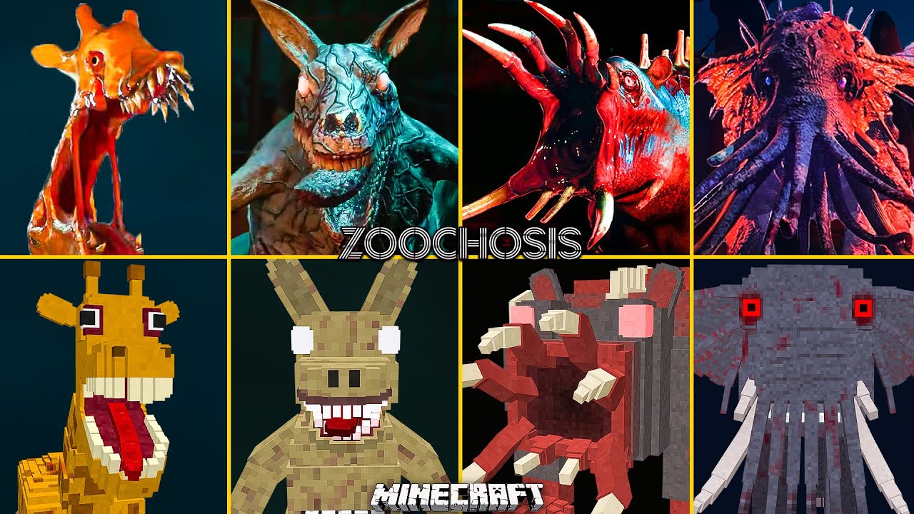 Zoochosis ALL JUMPSCARES vs MINECRAFT #2