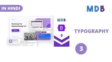 Typography In Hindi | Bootstrap Material Design | MDB Basics Series | Hindi Tutorials